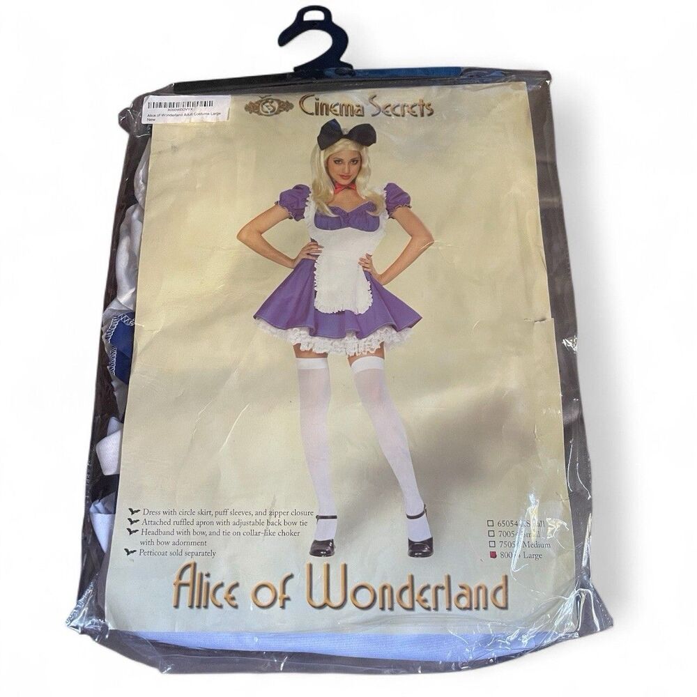 Alice Of Wonderland Women’s Large Cinema Secrets Halloween Cosplay Costume